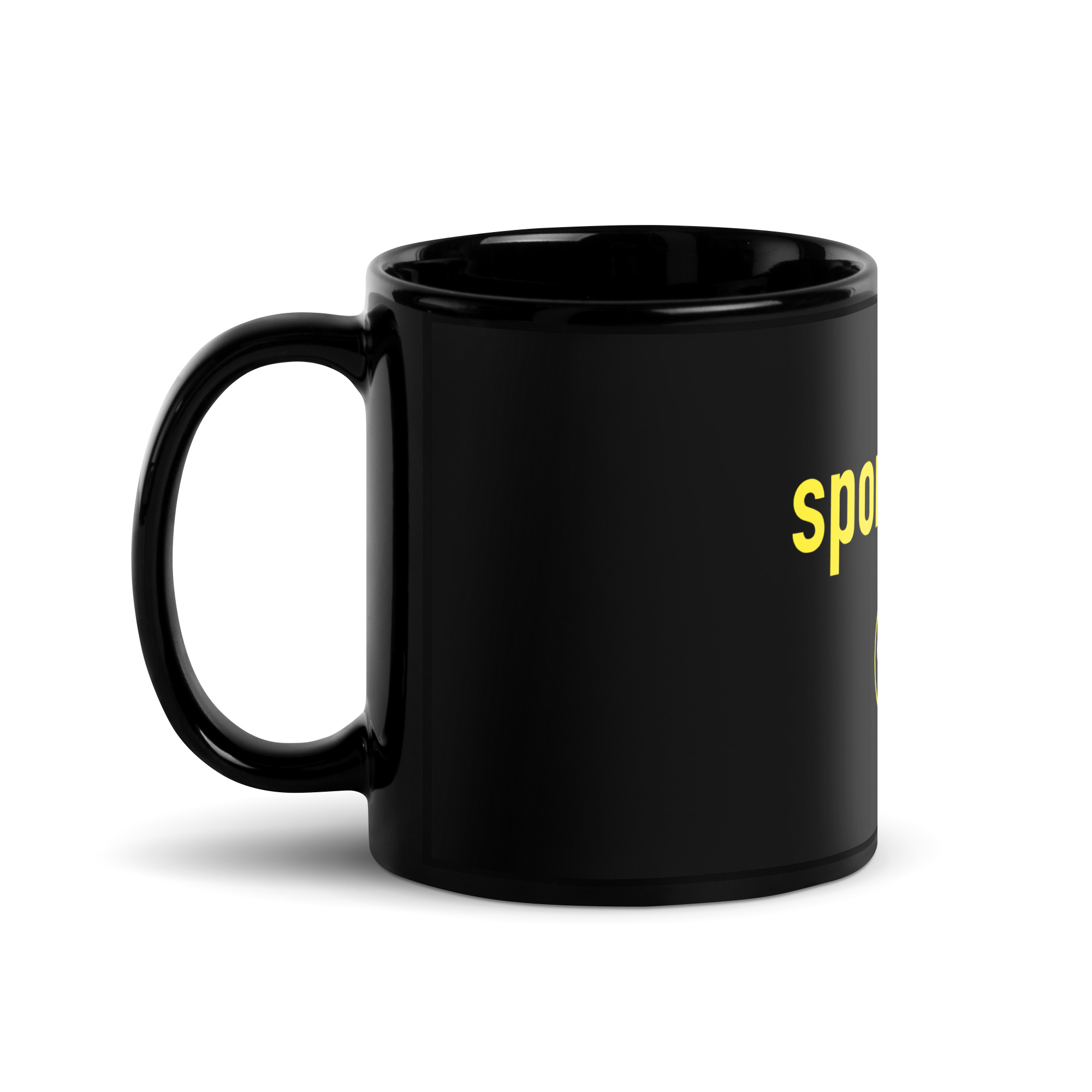 The Sports Cast Black Glossy Mug - Image 2