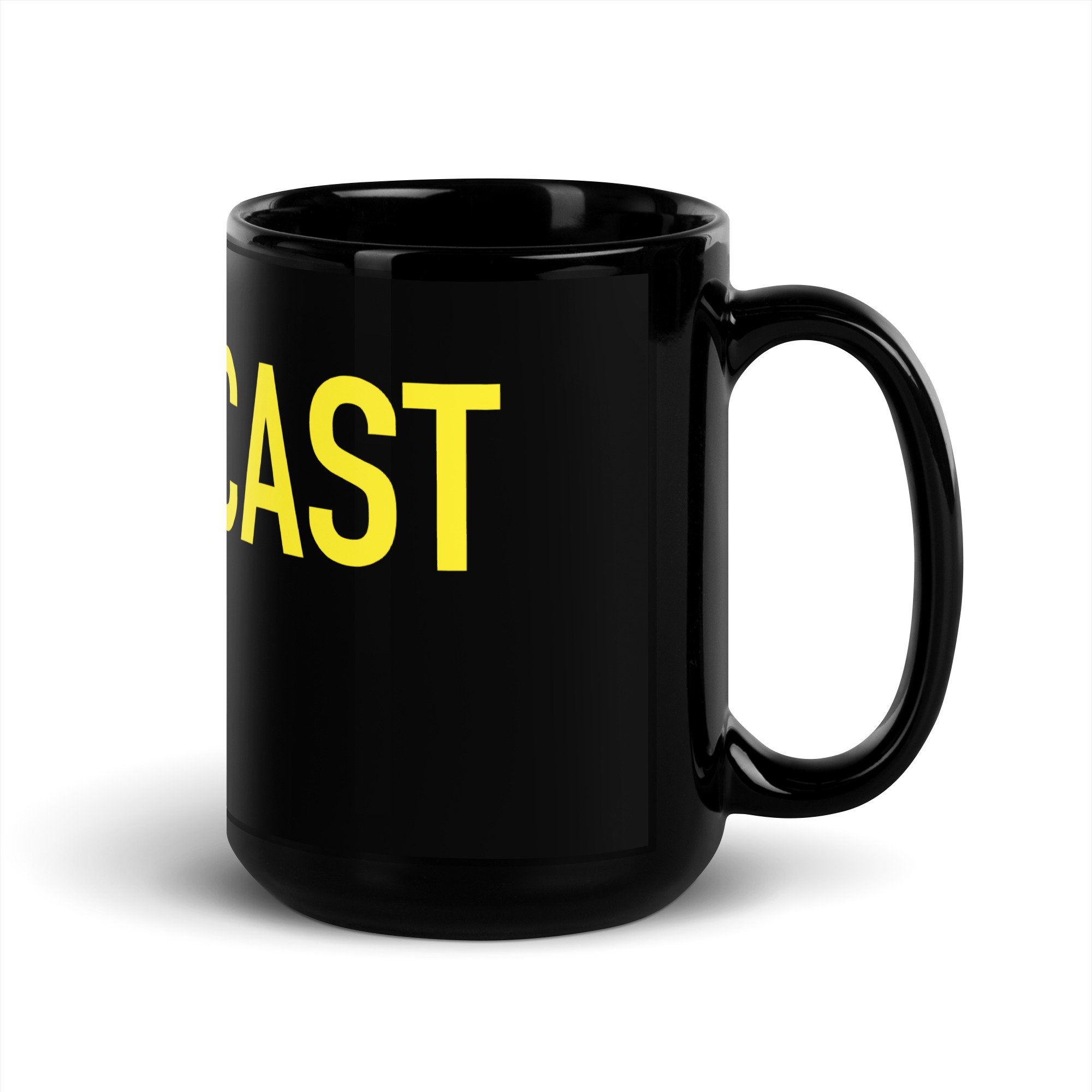 The Sports Cast Black Glossy Mug - Image 6