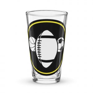 Sports Cast Shaker pint glass